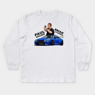 Paul walker / Brain o' conner Kids Long Sleeve T-Shirt